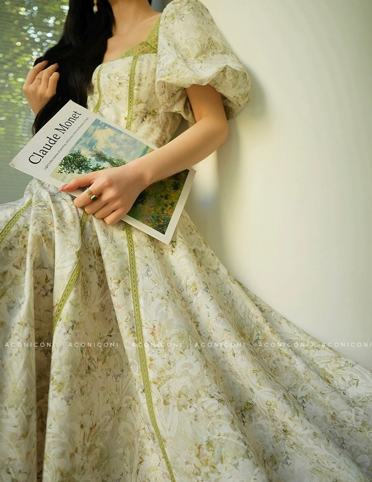 Aconiconi ｜ Sage Romance Summer Dress