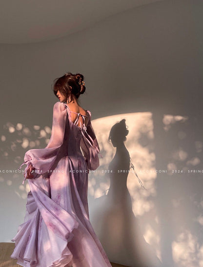 Purple Garden Cloud Romantic Dress