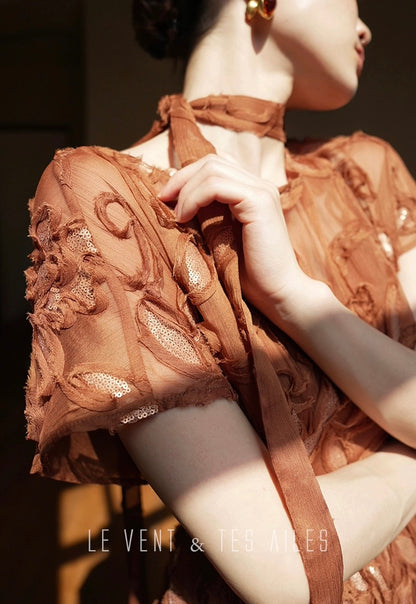 LE VENT & TES AILES | Miel Lumière Evening Dress