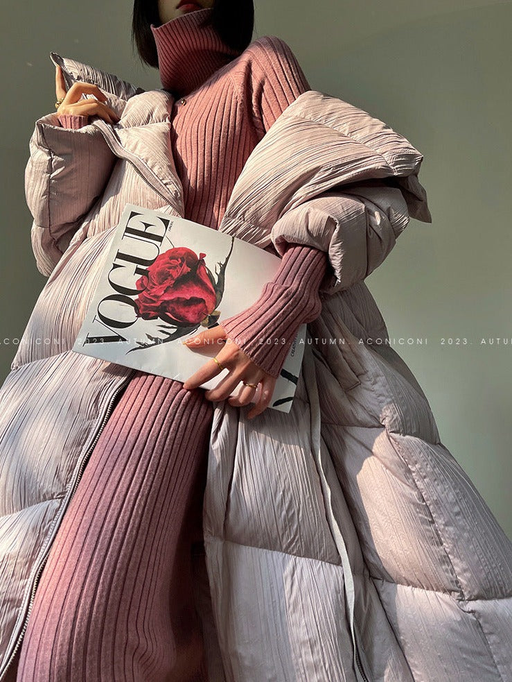 Aconiconi｜Winter Stand Collar Down Jacket Warm Quilt