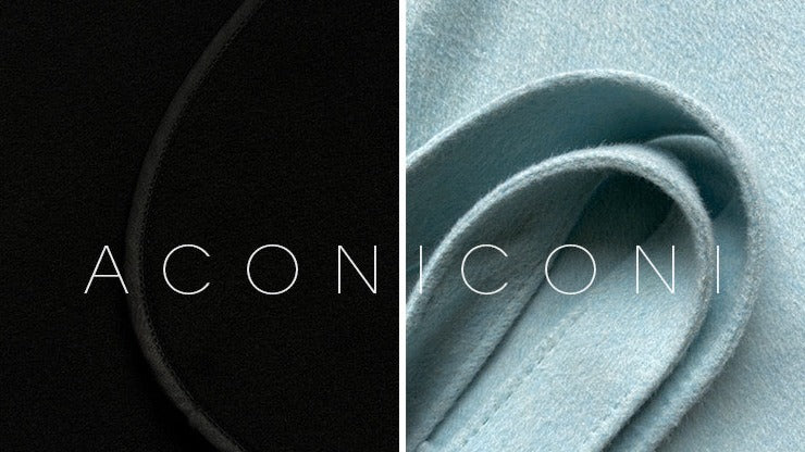 Aconiconi｜Dark Night & Sea Waves Double-Sided Wool Coat