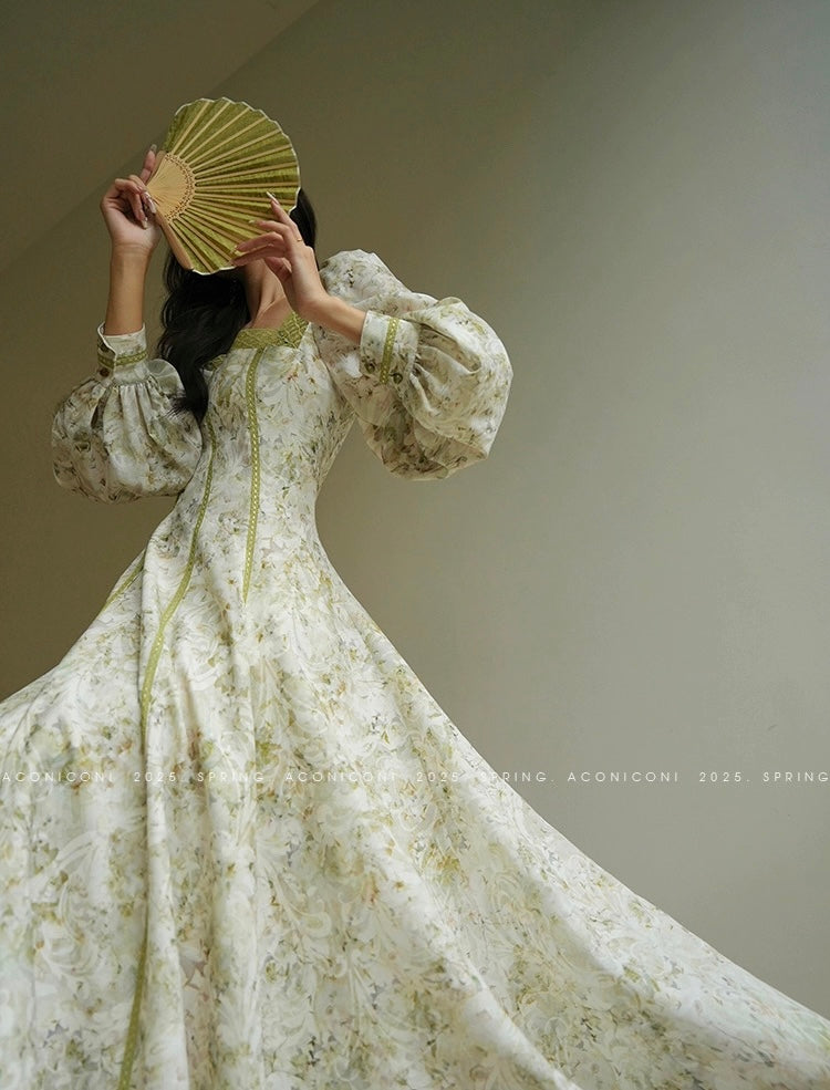 Aconiconi ｜ Sage Romance Summer Dress