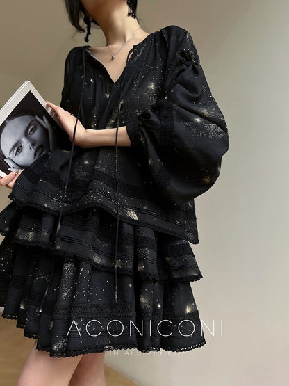 Aconiconi｜Moon Shadow Camellia Skirt Suit