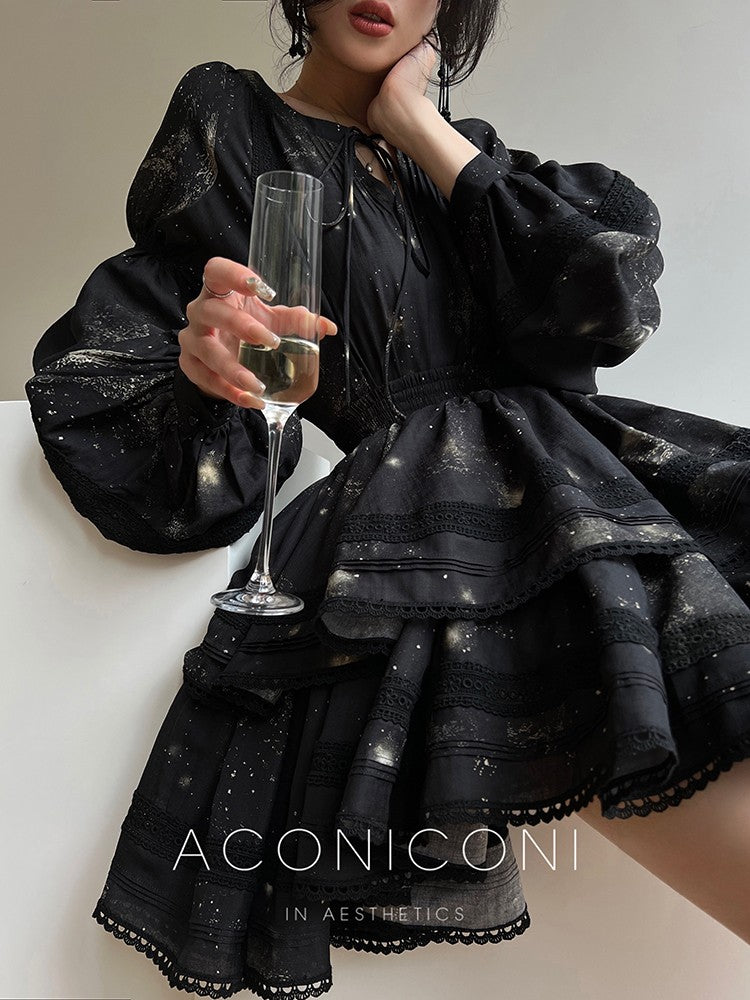 Aconiconi｜Moon Shadow Camellia Skirt Suit