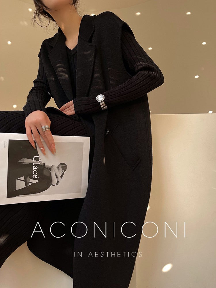 Aconiconi｜Fench long Wool Coat