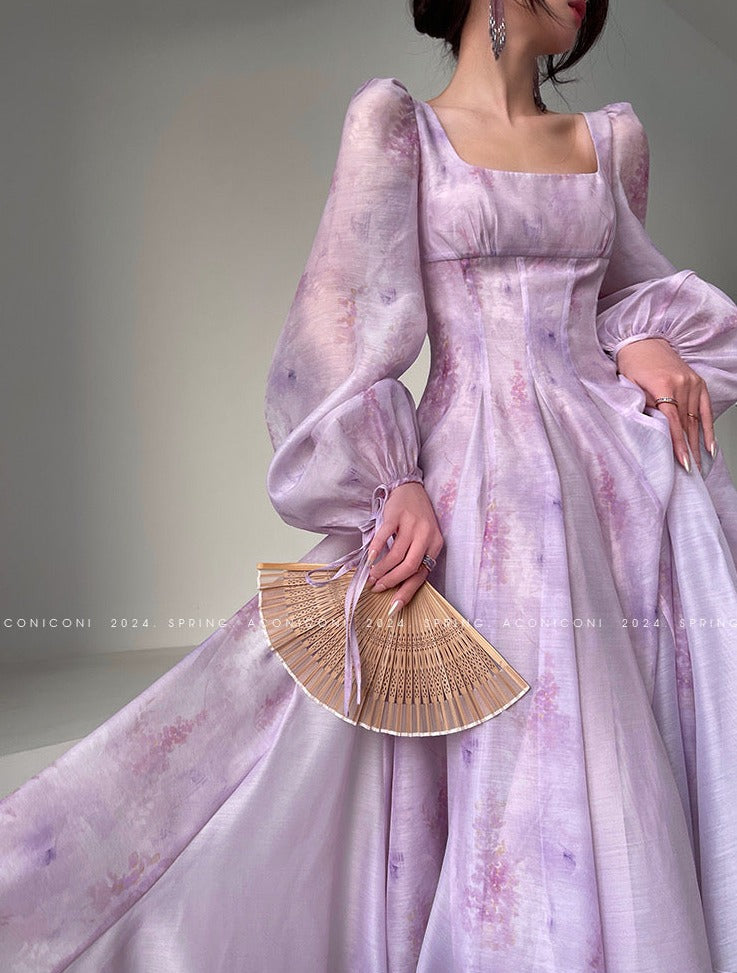 Purple Garden Cloud Romantic Dress
