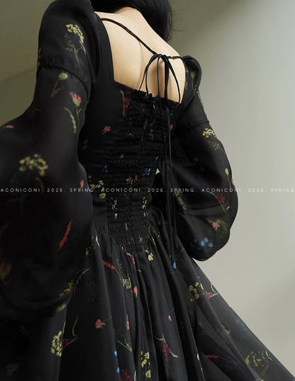 Aconiconi | Apricot Blossoms Flowy Dress