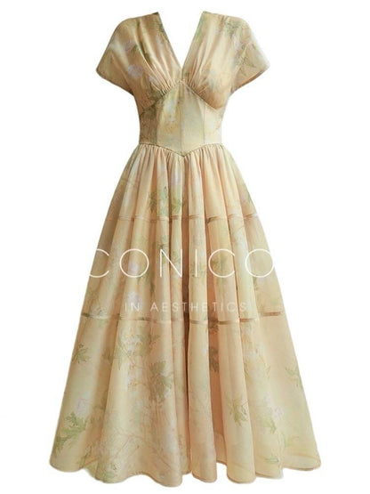 Aconiconi | Soft Sunrise Elegant Flowy Dress