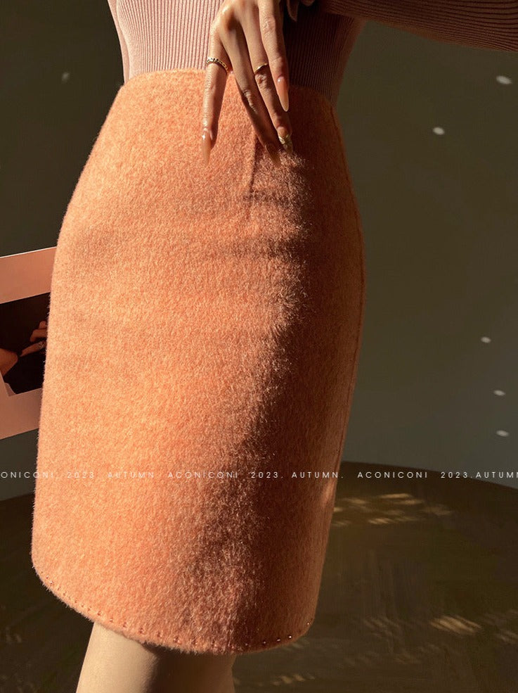 Aconiconi |  Night Twilight Wool Autumn Skirt Suit