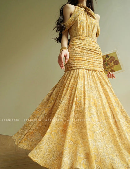 Aconiconi｜Diana’s Secret off-shoulder Dress