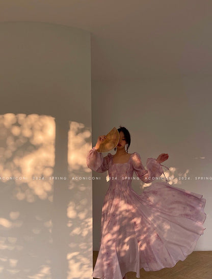 Purple Garden Cloud Romantic Dress