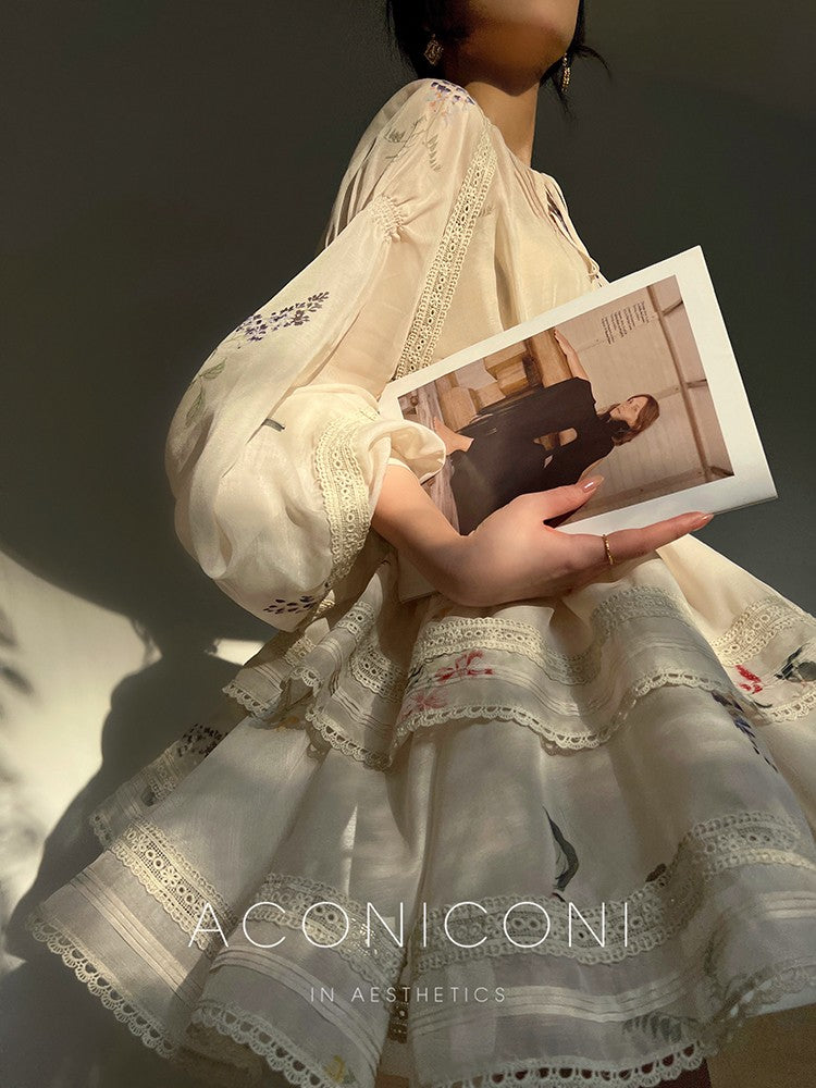 Aconiconi｜Moon Shadow Camellia Skirt Suit