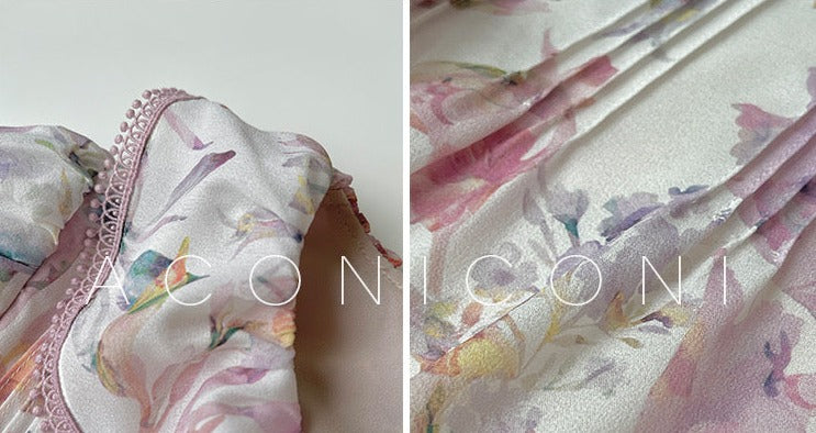 Aconiconi｜Crape Myrtle Floral Feminine Suit