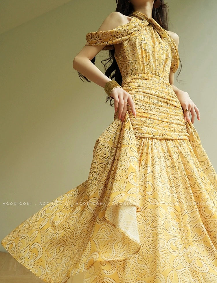 Aconiconi｜Diana’s Secret off-shoulder Dress
