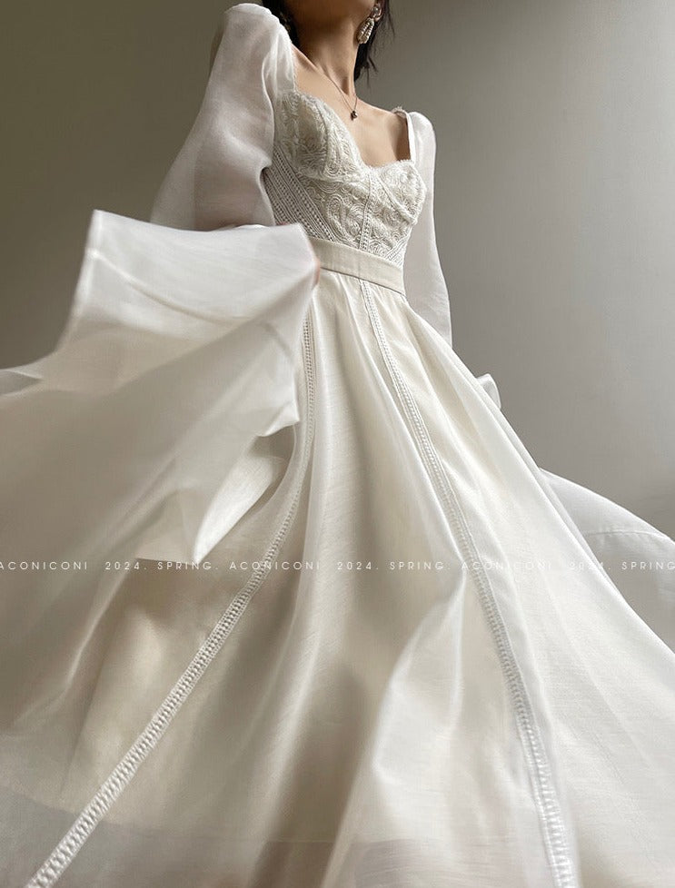 Aconiconi | White Jasmine Luxury Dress