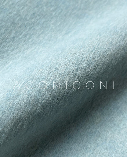 Aconiconi｜Dark Night & Sea Waves Double-Sided Wool Coat