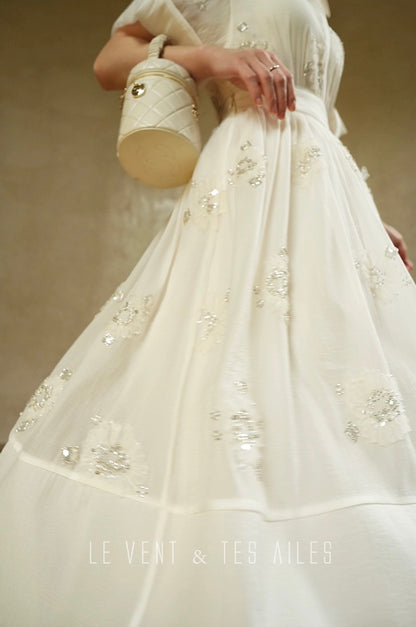 LE VENT & TES AILES | Étoile Blanche Elegant Skirt Set