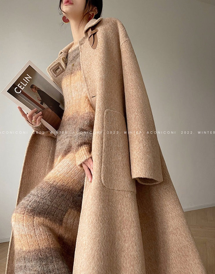 Aconiconi｜Retro 100% Wool Coat