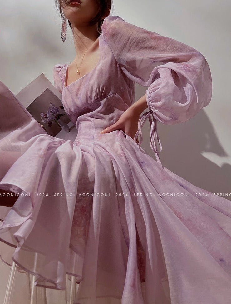 Purple Garden Cloud Romantic Dress