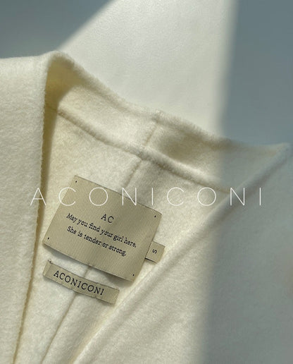 Aconiconi | Elegant  Wool Coat & Dress  Set