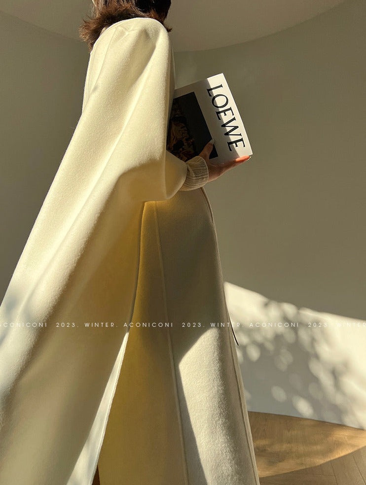 Aconiconi | Elegant  Wool Coat & Dress  Set