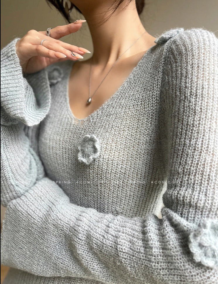 Aconiconi｜Alocasia Knitted Long Dress