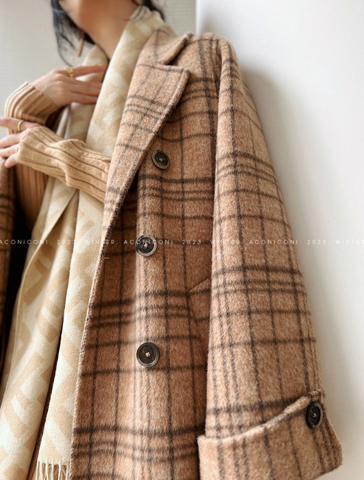 Aconiconi｜Yamano Plaid Winter Coat