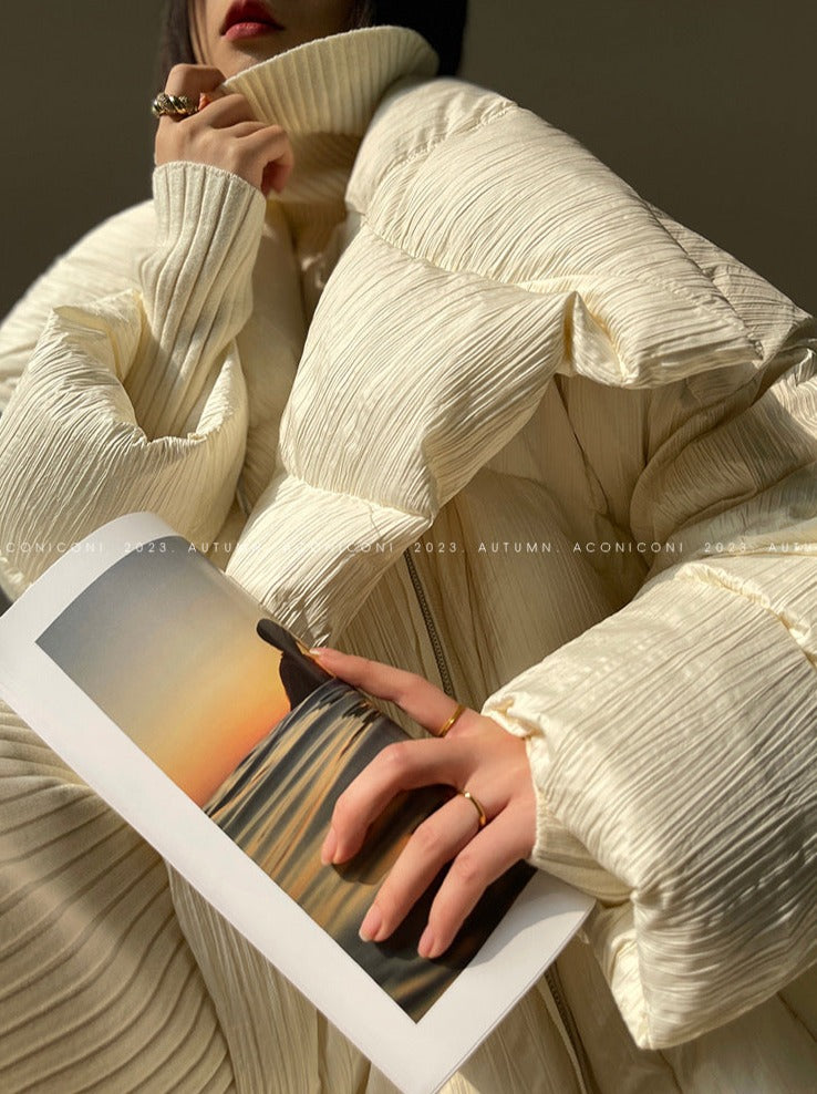 Aconiconi｜Winter Stand Collar Down Jacket Warm Quilt