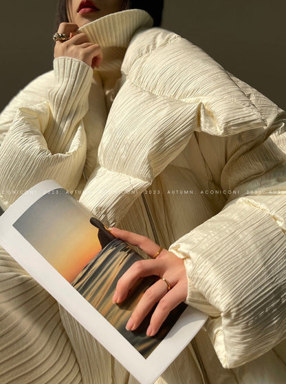 Aconiconi｜Winter Stand Collar Down Jacket Warm Quilt