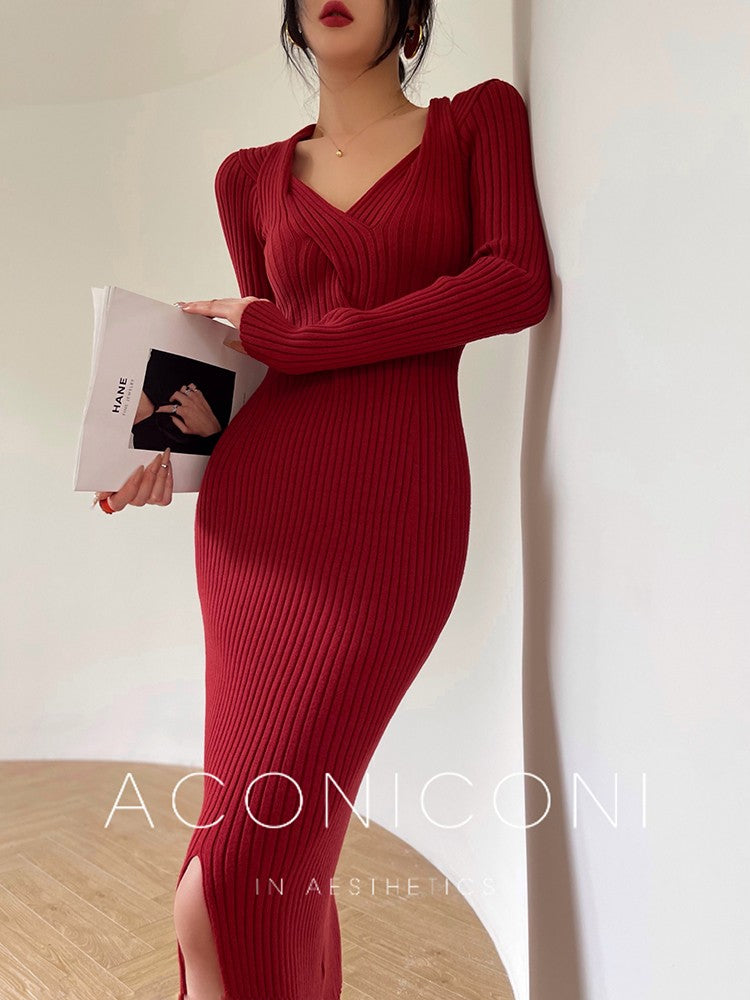 Aconiconi | Light Dream Elegant Knitted Dress
