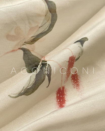 Aconiconi｜Moon Shadow Camellia Skirt Suit