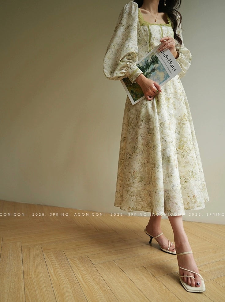 Aconiconi ｜ Sage Romance Summer Dress