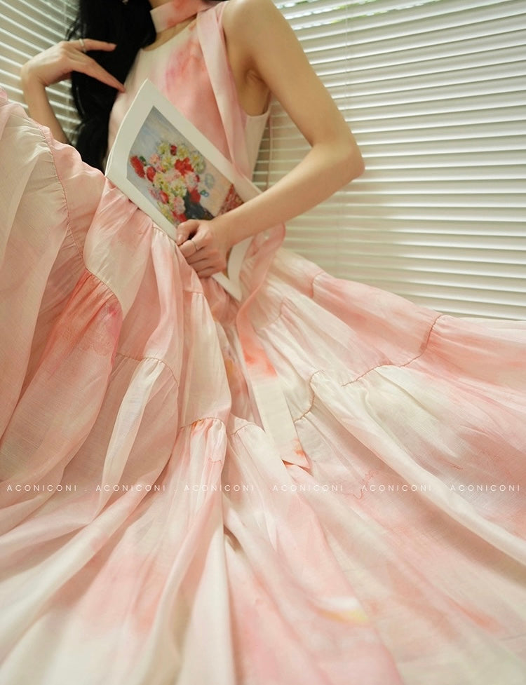 Aconiconi | Vienna Kiss Sleeveless Flowy Dress