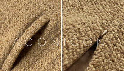 Aconiconi｜Brownie Autumn Wool Retro Skirt Suit