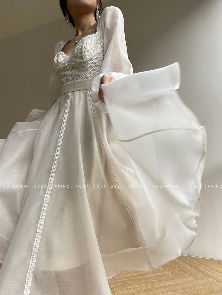 Aconiconi | White Jasmine Luxury Dress