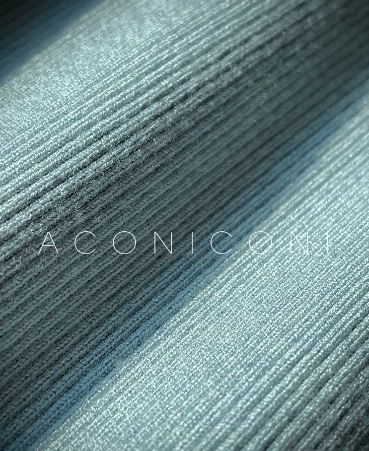 Aconiconi｜Sky Blue Temperament Knitted Dress