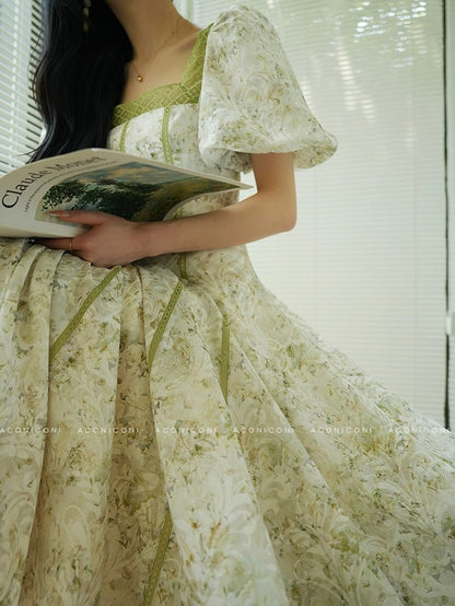 Aconiconi ｜ Sage Romance Summer Dress