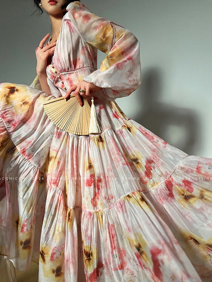 Aconiconi｜Yutang High-End Flowy Dress