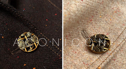 Aconiconi | Maillard Girl's French Temperament Blazer Pleated Skirt Suit