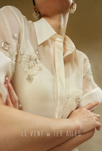 LE VENT & TES AILES | Étoile Blanche Elegant Skirt Set