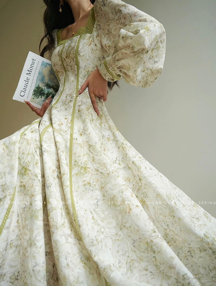 Aconiconi ｜ Sage Romance Summer Dress