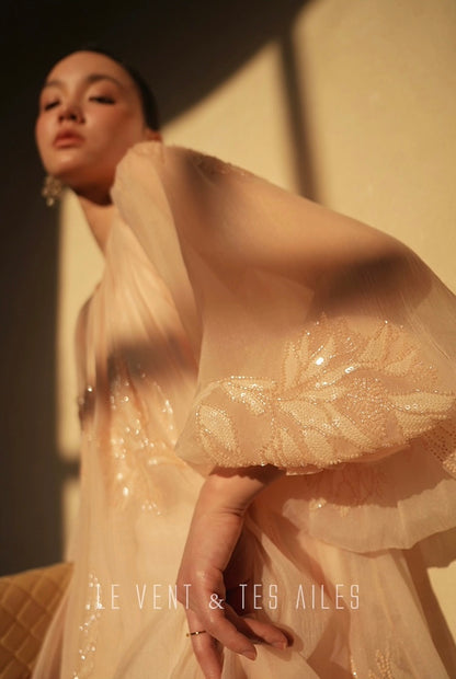 LE VENT & TES AILES | Château Rose Evening Dress