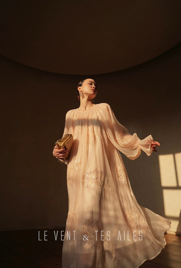 LE VENT & TES AILES | Château Rose Evening Dress