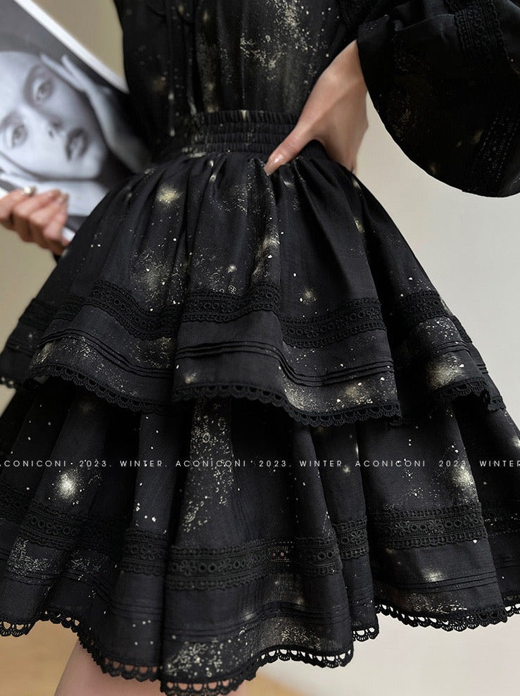 Aconiconi｜Moon Shadow Camellia Skirt Suit