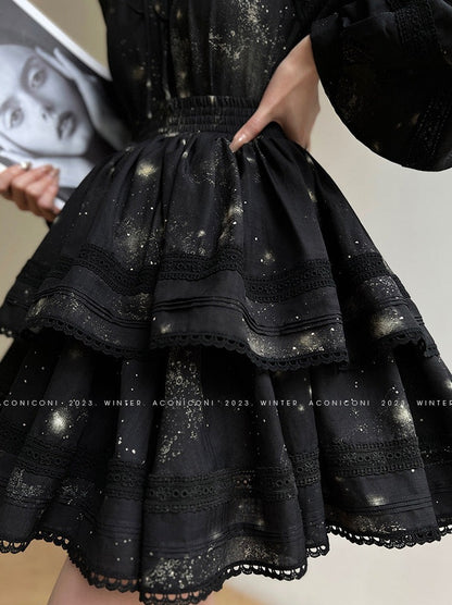 Aconiconi｜Moon Shadow Camellia Skirt Suit