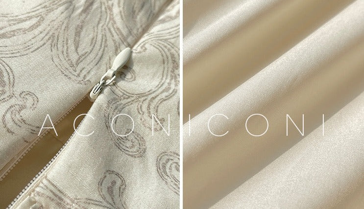 Aconiconi｜Lila Luxe Retro Style Summer Dress