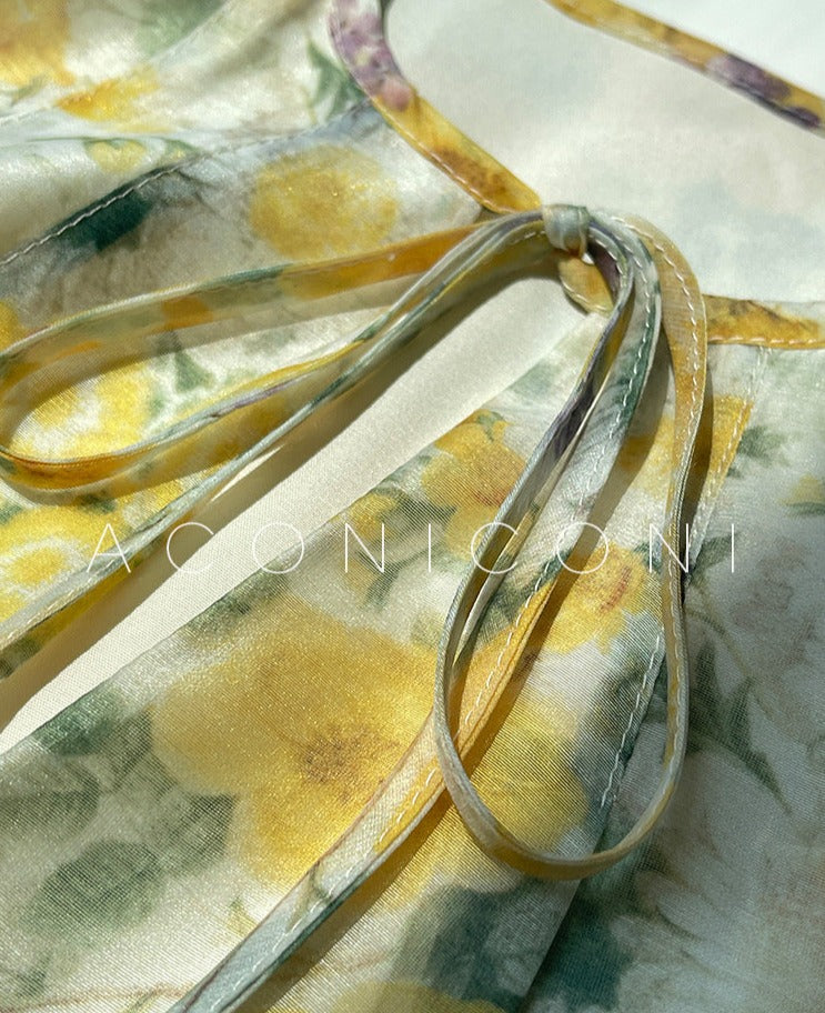 Aconiconi｜Petal Perfection Long Summer Dress