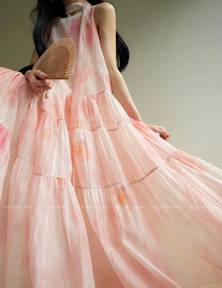 Aconiconi | Vienna Kiss Sleeveless Flowy Dress