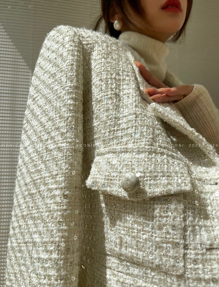 Aconiconi｜Yueluo Suit Sequin Tweed Set