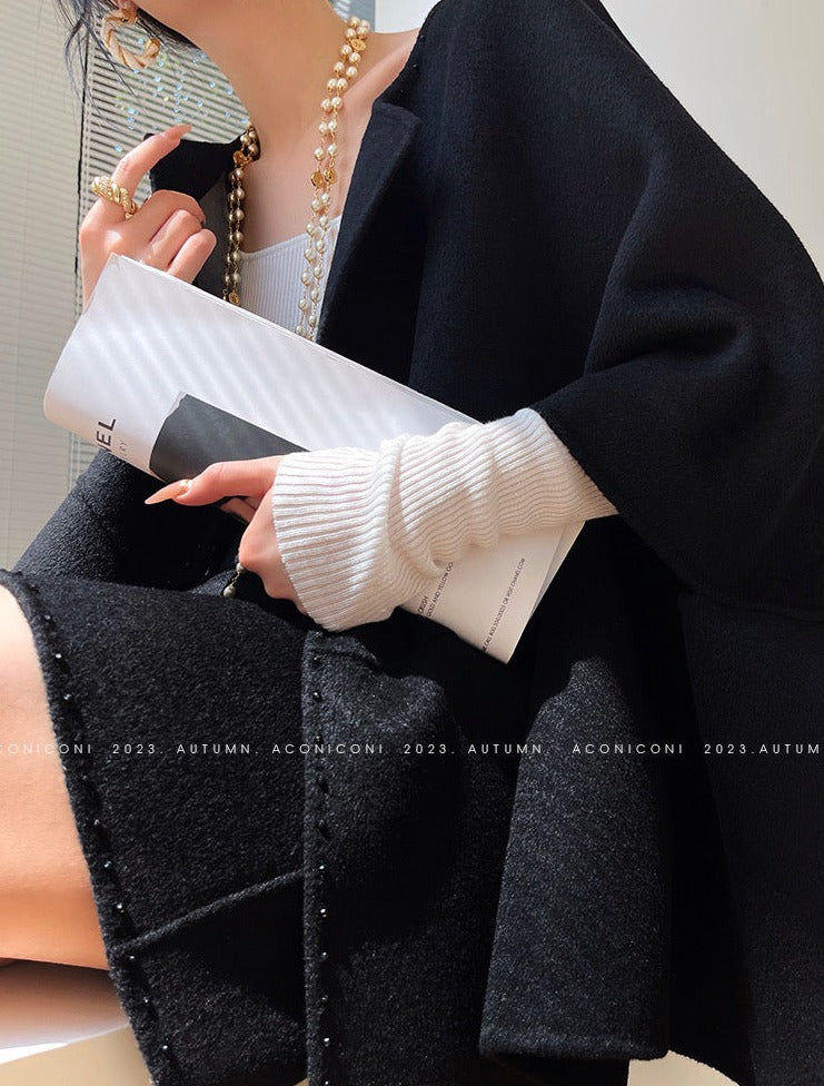 Aconiconi |  Night Twilight Wool Autumn Skirt Suit